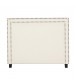 Enzo Multiple Colour Queen Headboard In Fine Linen Fabric Upholstery with Metal Studded Buttons